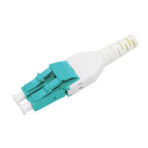 lc 3.0mm duplex connector aqua 10g 50um multimode fiber unibtoot for dlc cable assembly, 200pcs/bag