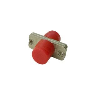 fc adapter rectangular type with mounting holes for odf patch panel, simplex, pc/upc/apc, red dust protection cap