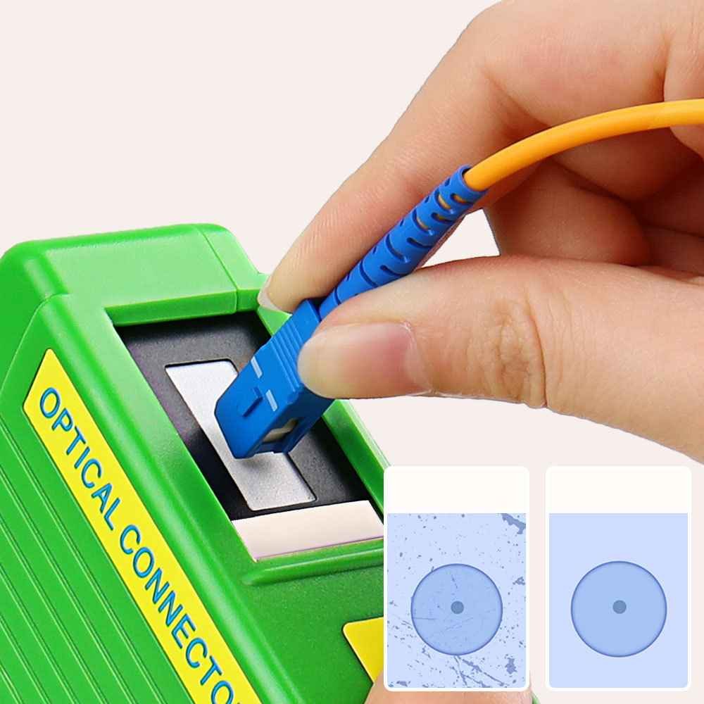 fiber optic connector cleaner cassette