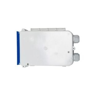12 cores bundy fiber connection box, cable gland 8 16mm, 8 adapter sc fc ports, with splice tray, white color